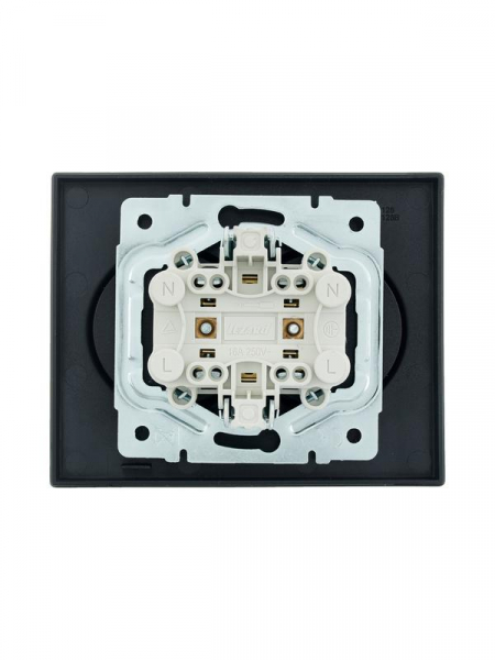 Розетка 2-м СП VESNA без заземл. ПБТ черн. бархат LEZARD 742-4200-128B Розетка 2-м СП VESNA без заземл. ПБТ черн. бархат LEZARD 742-4200-128B