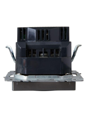 Розетка BRITE РЮш10-1-БрС 16А с USB A+A 2.1А с заземл. защ. шторки механизм сталь IEK BR-R14-16-U21-D21-K46