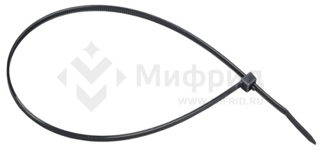 Хомут 4.8х370мм P6.6 съемный черн. (уп.100шт) IEK UHH13-D048-370-100-K02