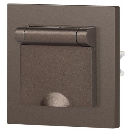 Розетка 1-м СП Accent 6-203-08 16А IP20 250В 2P+E Schuko с крышкой AL/CU Accent бронза Intro Б0063436 Розетка 1-м СП Accent 6-203-08 16А IP20 250В 2P+E Schuko с крышкой AL/CU Accent бронза Intro Б0063436