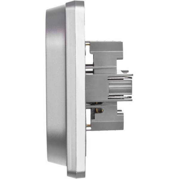 Розетка Inspiria 16А 250В 2х2P+E немецк. стандарт алюм. IEK 673752 Розетка Inspiria 16А 250В 2х2P+E немецк. стандарт алюм. IEK 673752