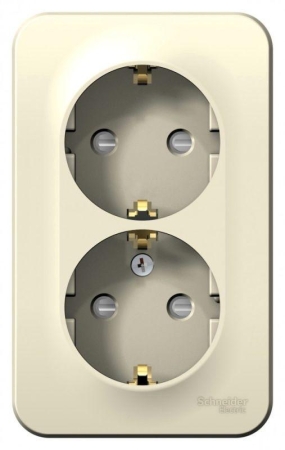 Розетка 2-м ОП Blanca 16А IP20 250В с заземл. защ. шторки с изолир. пластиной молоч. SE BLNRA011212 Розетка 2-м ОП Blanca 16А IP20 250В с заземл. защ. шторки с изолир. пластиной молоч. SE BLNRA011212