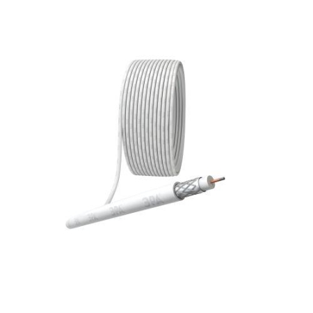 Кабель коаксиальный RG-6U 75 Ом CCS/(оплетка Al 48%) PVC бел. (уп.20м) Simple Эра Б0044599