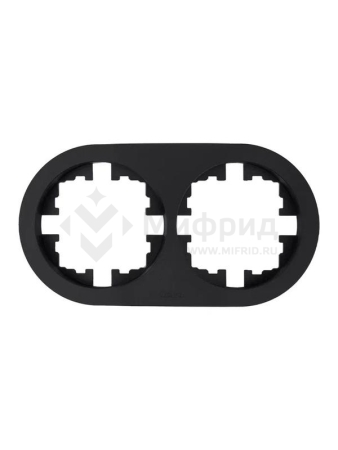 Рамка 2-м OSEN горизонт. круглая черн. бархат LEZARD 744-4200-147