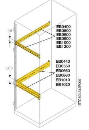 Профиль L=800 H=48 для монтажа аксессуаров (уп.2шт) ABB EB0800 Профиль L=800 H=48 для монтажа аксессуаров (уп.2шт) ABB EB0800