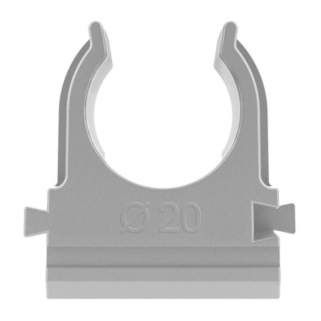 Держатель для труб (клипса) d20мм сер. TOKOV ELECTRIC TKE-LC-20-G