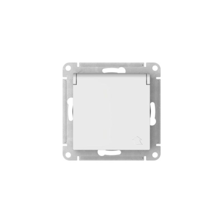 Розетка AtlasDesign 16А IP20 с заземл. защ. шторки с крышкой быстрозажим. клем. механизм бел. SE ATN000146S