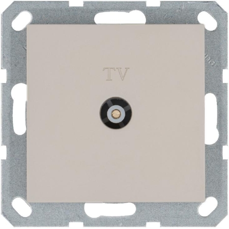 Розетка телевизионная проходная TV Ф9.5мм механизм тауп Jasmart G6002T Розетка телевизионная проходная TV Ф9.5мм механизм тауп Jasmart G6002T