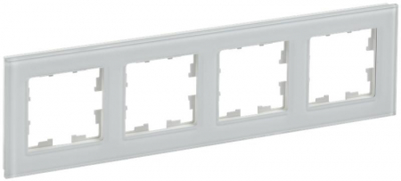 Рамка 4-м BRITE РУ-4-2-БрБ стекло бел. IEK BR-M42-G-K01 Рамка 4-м BRITE РУ-4-2-БрБ стекло бел. IEK BR-M42-G-K01