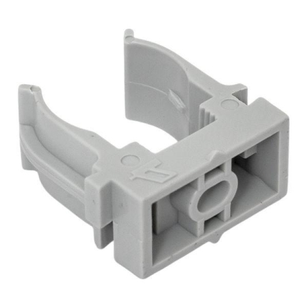 Держатель для труб (клипса) d20мм для монтажного пистолета сер. (уп.100шт) Plast EKF derjp-z-20