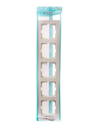 Рамка 5-местн. горизонт. VESNA кремов. LEZARD 742-0300-150 Рамка 5-местн. горизонт. VESNA кремов. LEZARD 742-0300-150