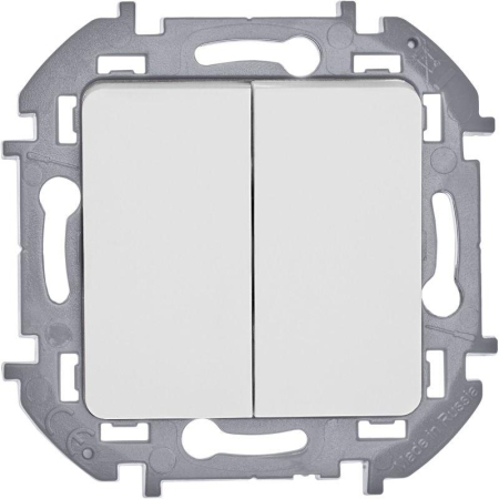 Выключатель 2-кл. Inspiria 10А IP20 250В 10AX механизм бел. IEK 673620