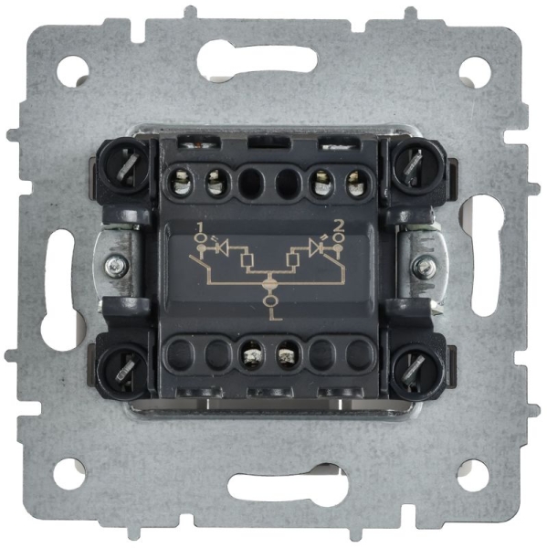 Выключатель 2-кл. СП BRITE ВС10-2-1-БрАБ 10А с индикацией механизм арктич. бел. IEK BR-V20-1-10-K91