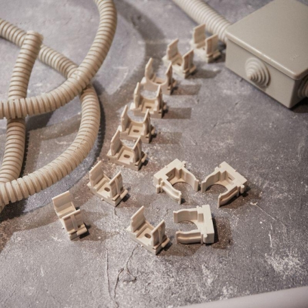 Держатель для труб (клипса) d20мм для монтажного пистолета сер. Rexant 28-0420-1