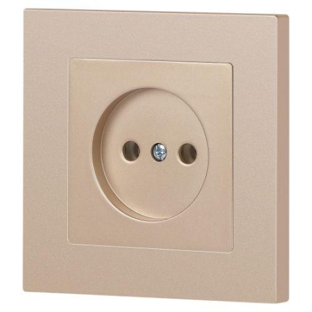 Розетка 1-м СП Accent 6-201-04 16А IP20 250В 2P шампань Intro Б0063663 Розетка 1-м СП Accent 6-201-04 16А IP20 250В 2P шампань Intro Б0063663