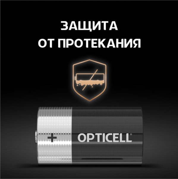 Элемент питания алкалиновый D/LR20 1.5В (блист. 2шт) Basic Opticell 5051005/6051005