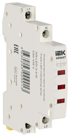 Лампа индикаторная тройная LED 230-415В AC красн. ARMAT IEK AR-LED-3-4-R Лампа индикаторная тройная LED 230-415В AC красн. ARMAT IEK AR-LED-3-4-R