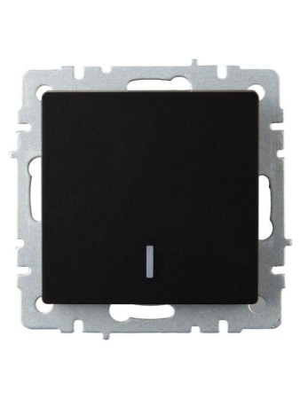 Выключатель проходной 1-кл. СП BRITE ВС10-1-7-БрЧ 10А с индик. механизм черн. IEK BR-V12-1-10-K02