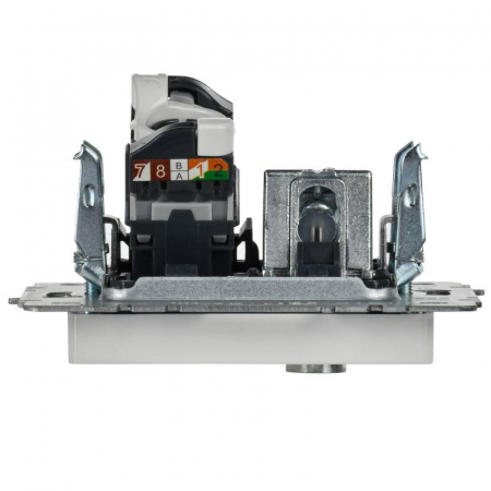 Розетка компьютерная + телевизионная 2-м Brite РТВ/РК12-БрБ RJ45 кат.5E + TV механизм бел. IEK BR-AK20-1-K01 Розетка компьютерная + телевизионная 2-м Brite РТВ/РК12-БрБ RJ45 кат.5E + TV механизм бел. IEK BR-AK20-1-K01