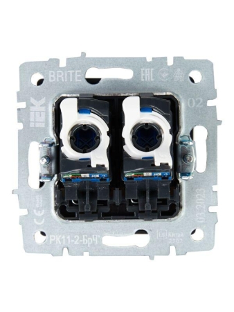 Розетка компьютерная двойн. СП RJ45 кат.6 BRITE РК11-2-БрЧ механизм черн. IEK BR-K20-2-K02 Розетка компьютерная двойн. СП RJ45 кат.6 BRITE РК11-2-БрЧ механизм черн. IEK BR-K20-2-K02