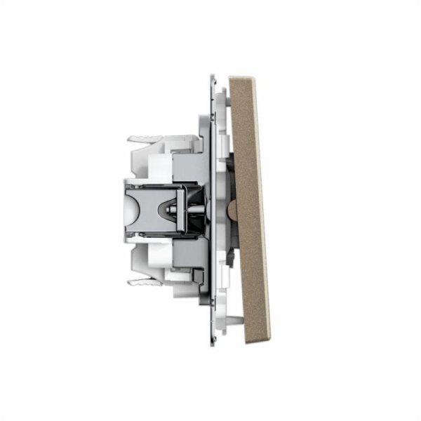 Переключатель 2-кл. ArtGallery 10AX быстрозажим. клем. механизм шампань SE GAL000565S