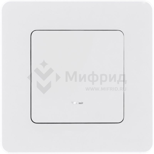 Выключатель 1-кл. 1п 1мод. СП Inspiria 10А IP20 250В 10AX с подсветкой/индикацией механизм бел. IEK 673610