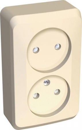 Розетка 2-м ОП Этюд 16А IP20 250В защ. шторки без заземл. крем. SE PA16-006K Розетка 2-м ОП Этюд 16А IP20 250В защ. шторки без заземл. крем. SE PA16-006K