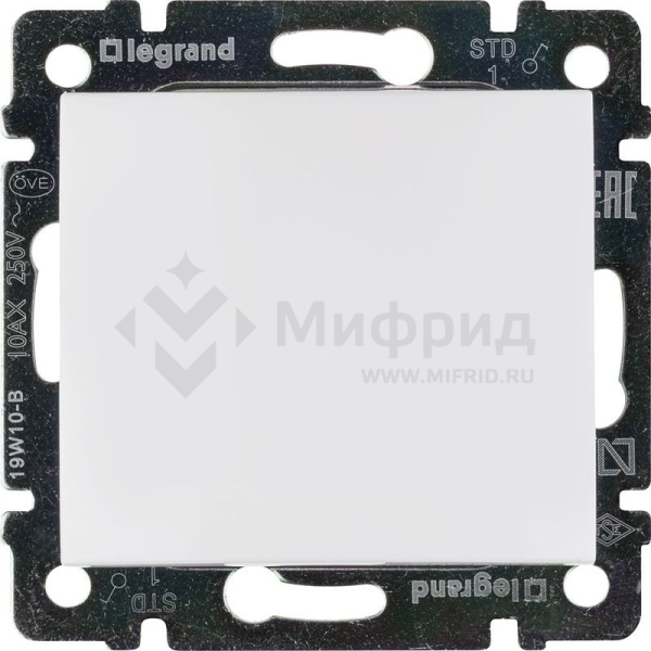 Выключатель 1-кл. 1п 1мод. СП Valena 10А IP31 250В механизм бел. IEK 774401