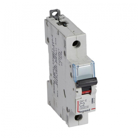 Выключатель автоматический модульный 1п C 2А 6кА DX3-E 6000 1мод. 230/400В Leg 407257 Выключатель автоматический модульный 1п C 2А 6кА DX3-E 6000 1мод. 230/400В Leg 407257