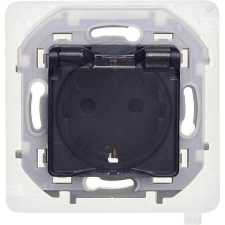 Розетка 1-м СП Inspiria 16А IP44 250В 2P+E защ. шторки с крышкой немецк. стандарт механизм антрацит IEK 673743 Розетка 1-м СП Inspiria 16А IP44 250В 2P+E защ. шторки с крышкой немецк. стандарт механизм антрацит IEK 673743