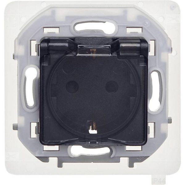 Розетка 1-м СП Inspiria 16А IP44 250В 2P+E защ. шторки с крышкой немецк. стандарт механизм антрацит IEK 673743 Розетка 1-м СП Inspiria 16А IP44 250В 2P+E защ. шторки с крышкой немецк. стандарт механизм антрацит IEK 673743