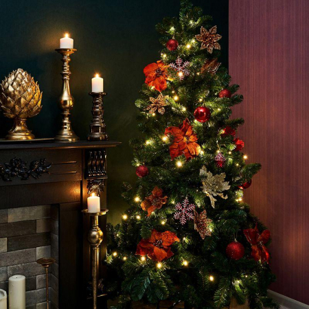 Гирлянда светодиодная "Твинкл Лайт" 15м 120LED тепл. бел. 6.9Вт 220-240В IP20 с контроллером 8 режимов провод ПВХ темн. зел. Neon-Night 303-056 Гирлянда светодиодная "Твинкл Лайт" 15м 120LED тепл. бел. 6.9Вт 220-240В IP20 с контроллером 8 режимов провод ПВХ темн. зел. Neon-Night 303-056