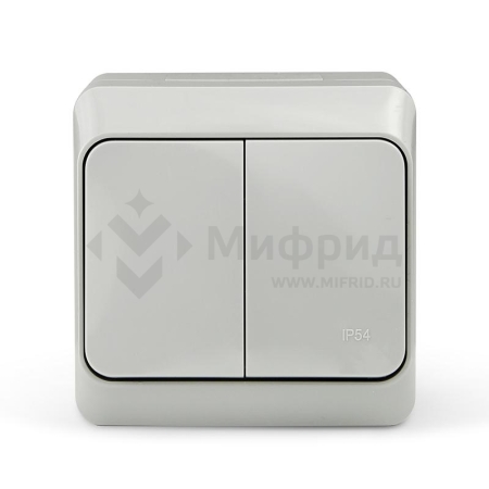Выключатель 2-кл. ОП Nix 10А IP54 250В сер. TOKOV ELECTRIC TKE-NX-V2-C06-IP54