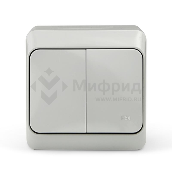 Выключатель 2-кл. ОП Nix 10А IP54 250В сер. TOKOV ELECTRIC TKE-NX-V2-C06-IP54
