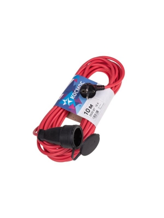 Удлинитель-шнур 1х10м 16А IP44 220В 3.5кВт ПВС 2х1.5 УХ16 Россия КОСМОС YSHKsm10m-1g(16A)S Удлинитель-шнур 1х10м 16А IP44 220В 3.5кВт ПВС 2х1.5 УХ16 Россия КОСМОС YSHKsm10m-1g(16A)S