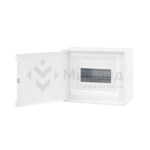 Щиток настенный Фрейм (FRAME) ЩРн-п-8 8мод. с бел. дверцей с 2 шинами PEN на 6 и 8 отверст. бел. DKC F08W1WW