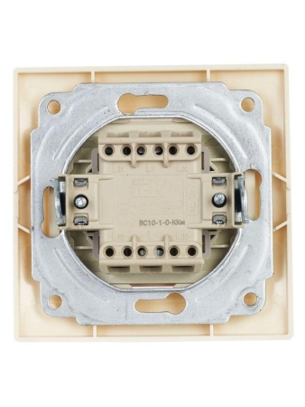 Выключатель 1-кл. СП Кварта 10А IP20 ВС10-1-0-ККм крем. GENERICA EVK10-K33-10-DM