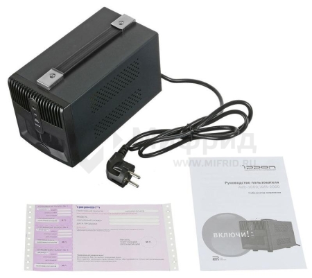 Стабилизатор напряжения AVR-2000 1200Вт 2000В.А IPPON 551689