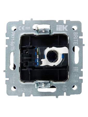 Розетка компьютерная СП RJ45 кат.6 BRITE РК11-БрТБ механизм бронза IEK BR-K10-2-K45 Розетка компьютерная СП RJ45 кат.6 BRITE РК11-БрТБ механизм бронза IEK BR-K10-2-K45