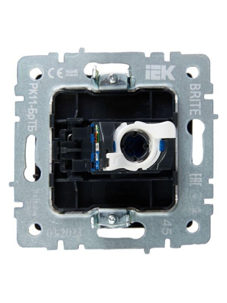 Розетка компьютерная СП RJ45 кат.6 BRITE РК11-БрТБ механизм бронза IEK BR-K10-2-K45 Розетка компьютерная СП RJ45 кат.6 BRITE РК11-БрТБ механизм бронза IEK BR-K10-2-K45
