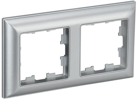 Рамка 2-м BRITE РУ-2-Бр алюм./алюм. IEK BR-M22-12-K47 Рамка 2-м BRITE РУ-2-Бр алюм./алюм. IEK BR-M22-12-K47