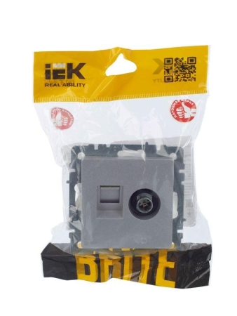 Розетка компьютерная + телевизионная 2-м Brite РТВ/РК12-БрА RJ45 кат.5E + TV механизм алюм. IEK BR-AK20-1-K47 Розетка компьютерная + телевизионная 2-м Brite РТВ/РК12-БрА RJ45 кат.5E + TV механизм алюм. IEK BR-AK20-1-K47