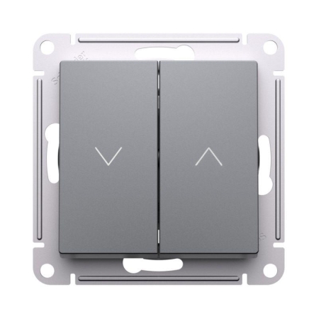 Выключатель для жалюзи 2-кл. AtlasDesign 10А механизм сталь SE ATN000919