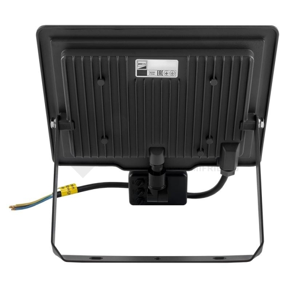Прожектор светодиодный PFL-C3 SENSOR 50Вт 6500К IP65 ДО закален. прозр. стекло датчик движения инфракрасный JazzWay 5026940A