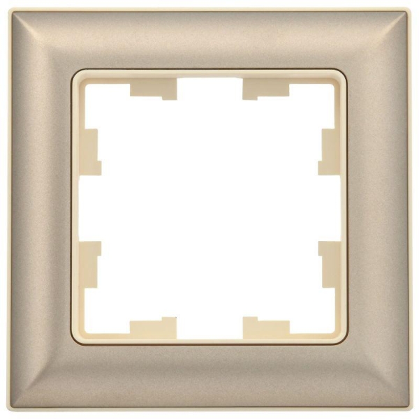 Рамка 1-м BRITE РУ-1-Бр беж./шампань IEK BR-M12-12-3-K10 Рамка 1-м BRITE РУ-1-Бр беж./шампань IEK BR-M12-12-3-K10