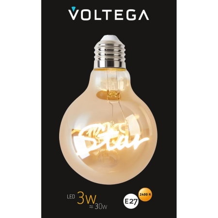 Лампа светодиодная филаментная Loft 271 G80 3Вт 2400К E27 Voltega 8583 Лампа светодиодная филаментная Loft 271 G80 3Вт 2400К E27 Voltega 8583