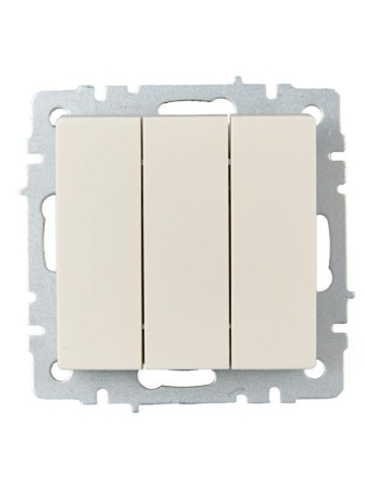 Выключатель 3-кл. СП BRITE ВС10-3-0-БрКр 10А механизм беж. IEK BR-V30-0-10-K10 Выключатель 3-кл. СП BRITE ВС10-3-0-БрКр 10А механизм беж. IEK BR-V30-0-10-K10