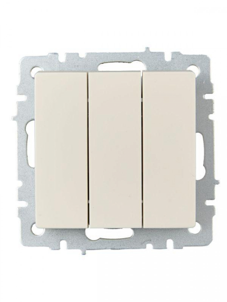 Выключатель 3-кл. СП BRITE ВС10-3-0-БрКр 10А механизм беж. IEK BR-V30-0-10-K10