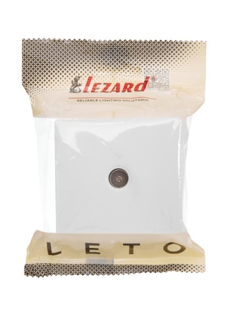 Розетка TV 1-мест. LETO оконечная бел. LEZARD 752-0200-130 Розетка TV 1-мест. LETO оконечная бел. LEZARD 752-0200-130