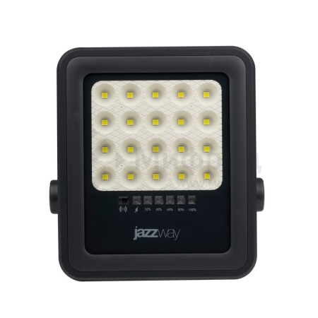 Прожектор светодиодный PFL SOLAR 02 50 6500К GR IP65 ДО с солнечн. панелью и пультом Pro+ JazzWay 5058460